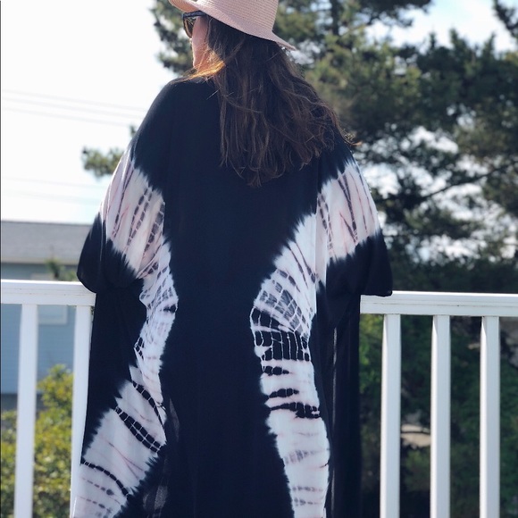 🆕Shana Tie Dye Kimono Beach Cape Cover Up - Picture 4 of 8